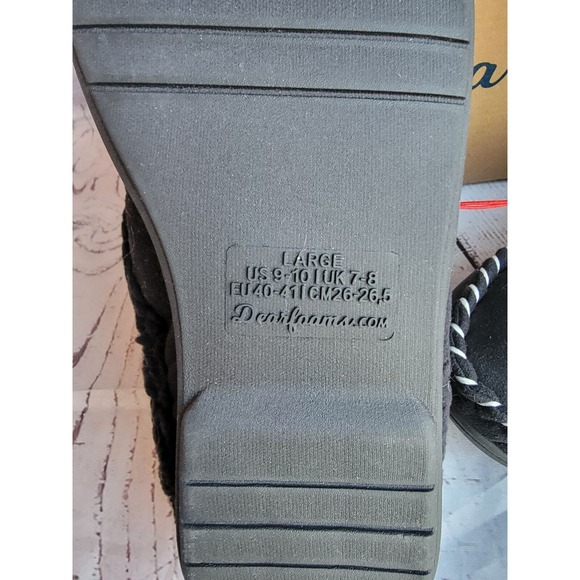 Dearfoams Woman's Indoor/Outdoor Memory Foam Clog Slippers BLACK L 9-10 NWB - Picture 3 of 5